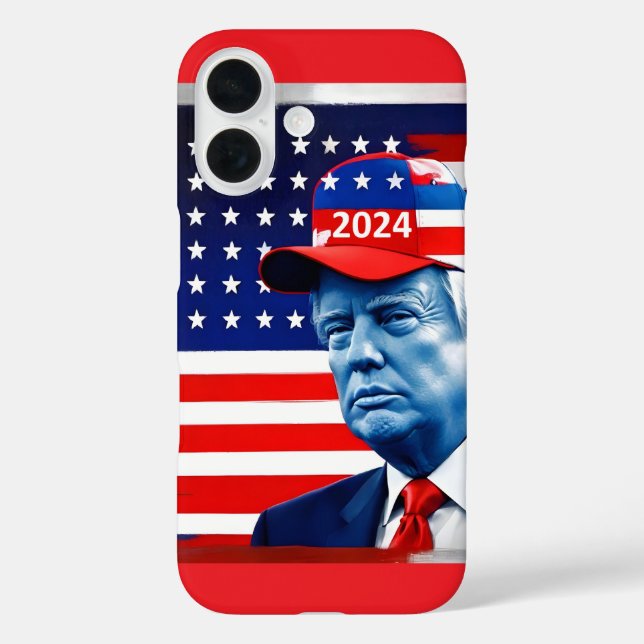 American Donald Trump 2024 Flag Case-Mate iPhone Case (Back)