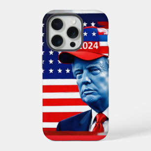 American Donald Trump 2024 Flag iPhone 15 Pro Case