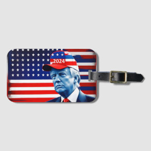 American Donald Trump 2024 Flag Luggage Tag