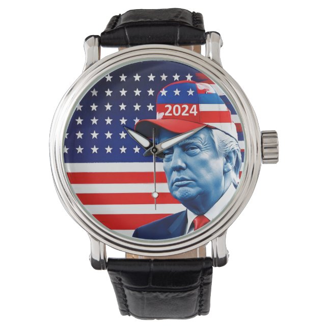 American Donald Trump 2024 Flag Watch (Front)