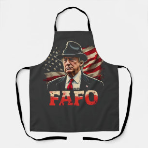 American Donald Trump FAFO USA Flag Patriotic Apron