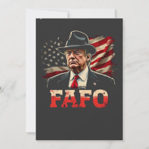 American Donald Trump FAFO USA Flag Patriotic Invitation