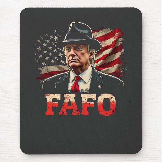 American Donald Trump FAFO USA Flag Patriotic Mouse Pad (Front)