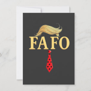American Donald Trump FAFO USA Flag Patriotic Thank You Card
