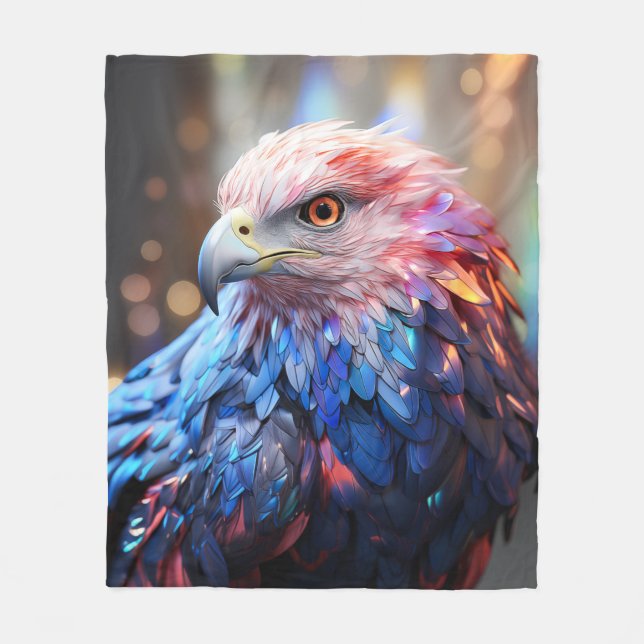 American Dream - Fantastic Eagle  Fleece Blanket (Front)