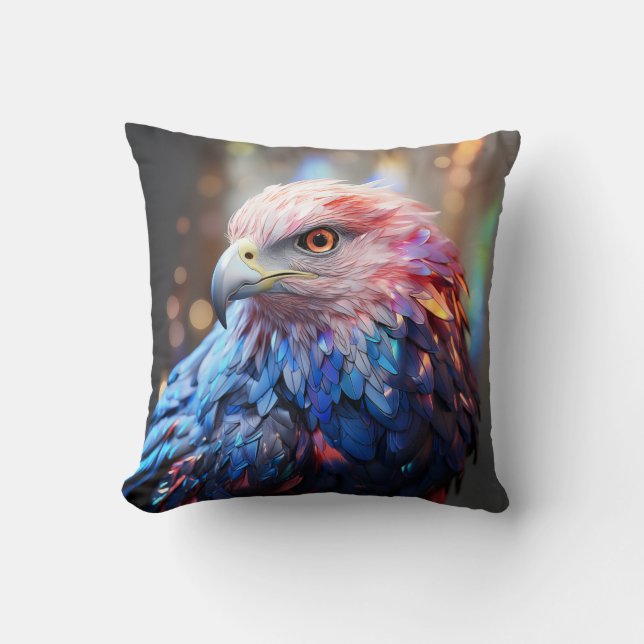 American Dream - Fantastic Eagle  Throw Pillow (Front)