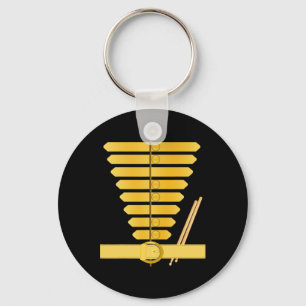 American Drum Major Costume Marching Band Uniform Keychain