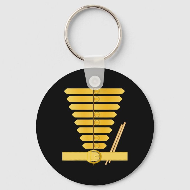 American Drum Major Costume Marching Band Uniform  Keychain (Front)