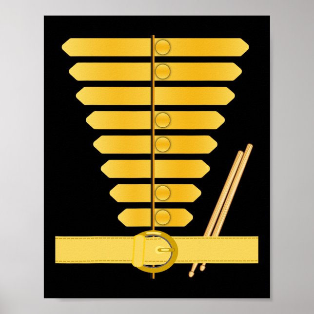 American Drum Major Costume Marching Band Uniform  Poster (Front)