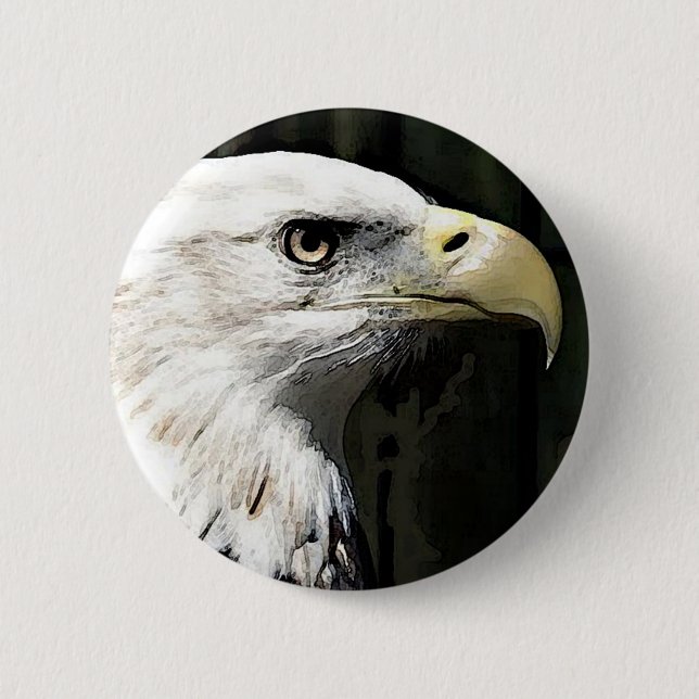 American Eagle 2 Inch Round Button (Front)