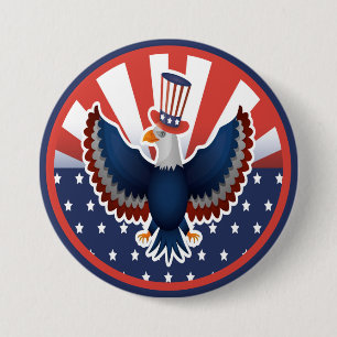American Eagle 3 Inch Round Button