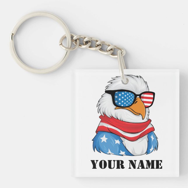 American Eagle 4th of July Keychain (Front)