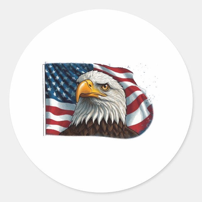 American Eagle American pride Classic Round Sticker (Front)