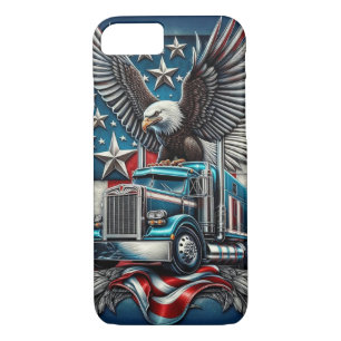 American Eagle and Truck ,Bold & Patriotic Design Case-Mate iPhone Case