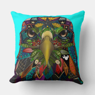 American Eagle blue Throw Pillow