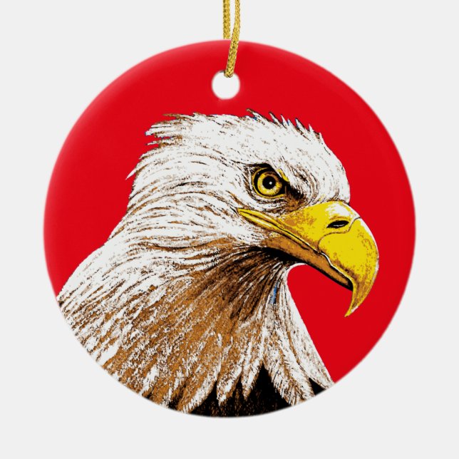 American Eagle Ceramic Ornament (Front)