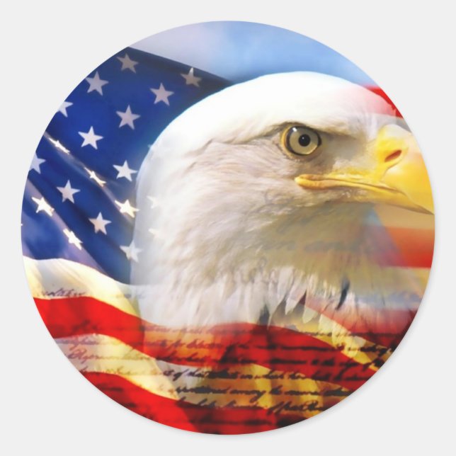 AMERICAN EAGLE CLASSIC ROUND STICKER (Front)