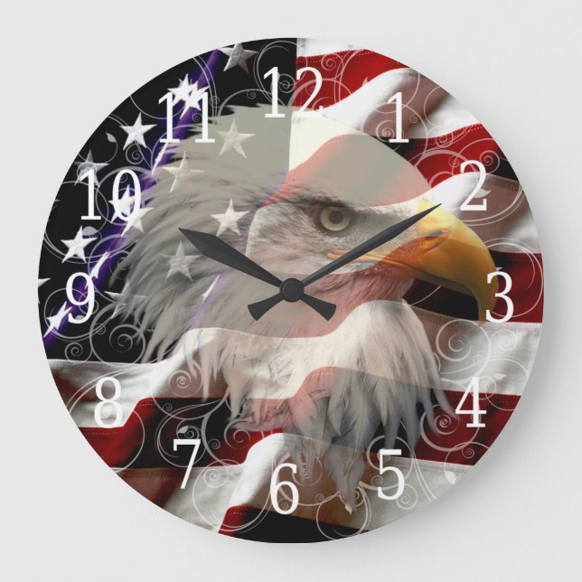 American Eagle Flag Clock (Front)