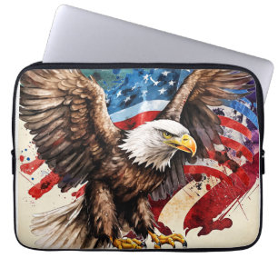 American Eagle flag Laptop Sleeve