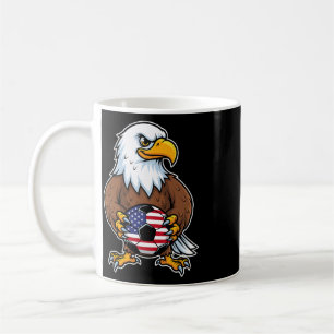 American Eagle Holding Soccer Ll Player Coffee Mug
