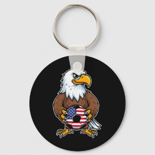 American Eagle Holding Soccer Ll Player Keychain