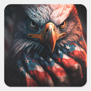 American Eagle – Majestic Symbol of Freedom Square Sticker