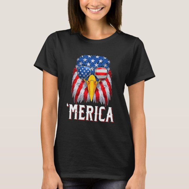 American Eagle Merica  Men Women Usa Flag Patrioti T-Shirt (Front)