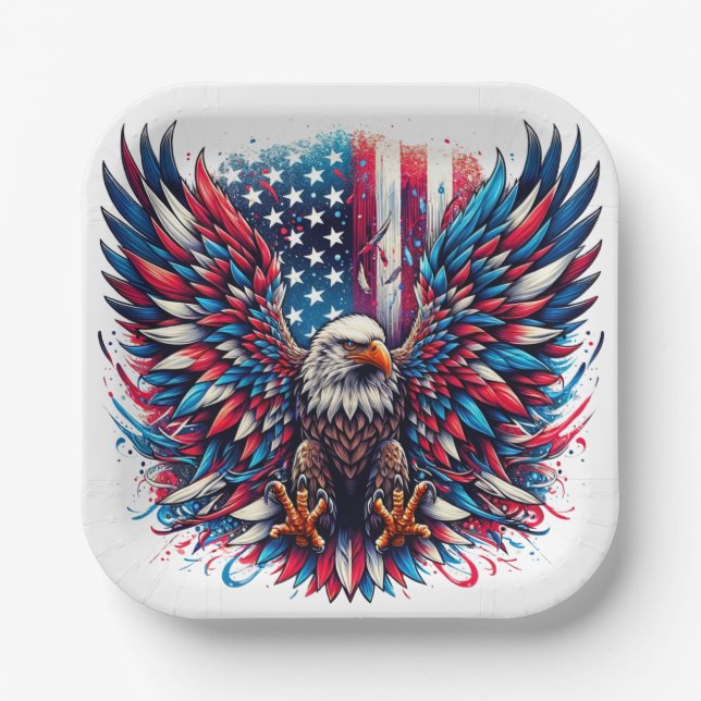 American Eagle  Paper Plate (Front)