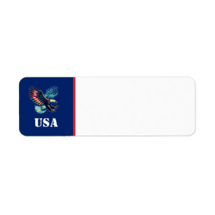American Eagle Patriotic Flag Blue