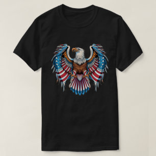 American Eagle Patriotic USA flag T-Shirt