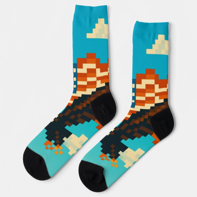 American Eagle Pixel Art Socks (Left)