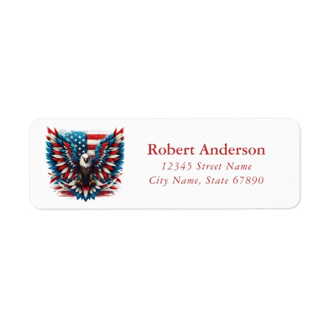 American Eagle Return Address Labels (Front)