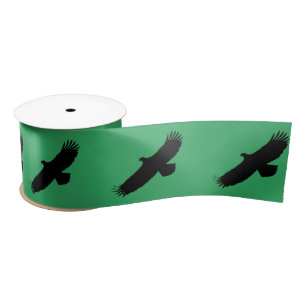 American Eagle Ribbon Green or Choose Colour Satin Ribbon