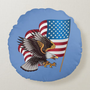 American Eagle Round Pillow