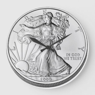 American Eagle Silver Bullion Coin Large Clock