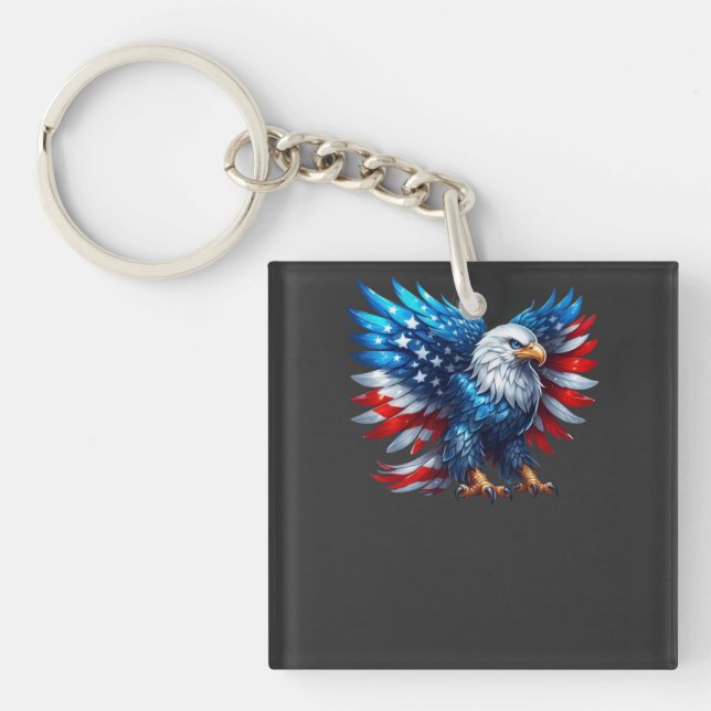 American Eagle Soaring T-Shirt Keychain (Front)