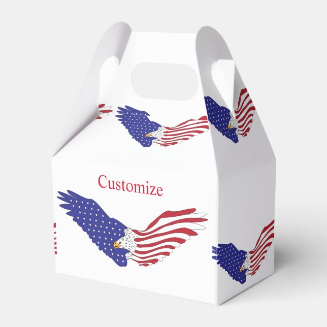 American Eagle Thunder_Cove Patriotic 4th of July Favor Box (Front Side)