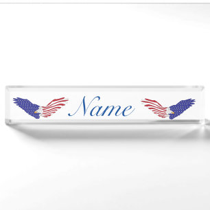 American Eagle Thunder_Cove Patriotic 4th of July Nameplate