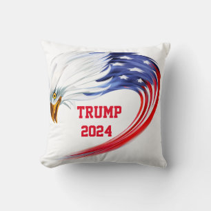 American Eagle Trump 2024 Throw Pillow