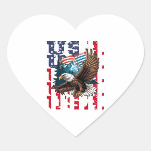 American Eagle USA Flag Eagle for a Patriots Heart Sticker