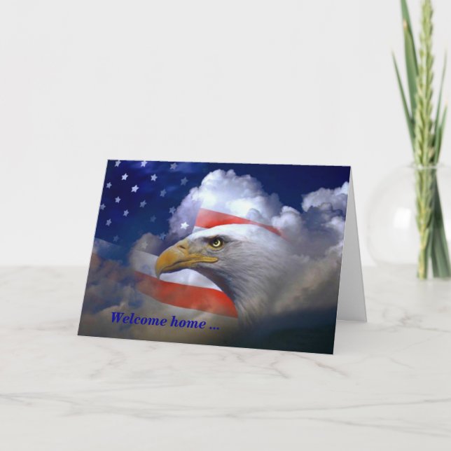 American Eagle Welcome Home and Carte de remerciem (Devant)