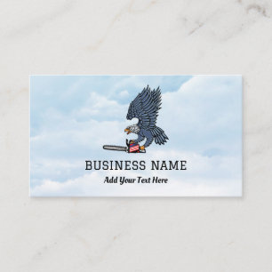 American Eagle With Chainsaw Business Card 