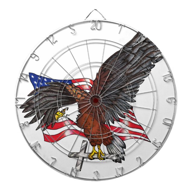 American Eagle with Cross Dartboard (Front)