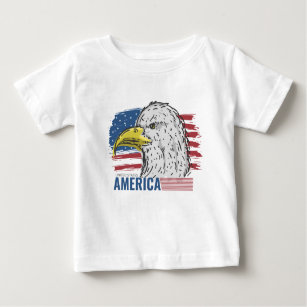 American Eagle with Flag T-Shirt Baby