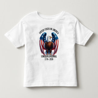 American Eagle with Flag Wings 1776-2026 Toddler T-shirt