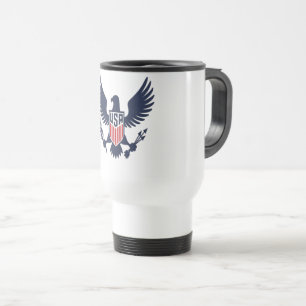 American Eagle With USA Flag Shield Logo Sticker Travel Mug