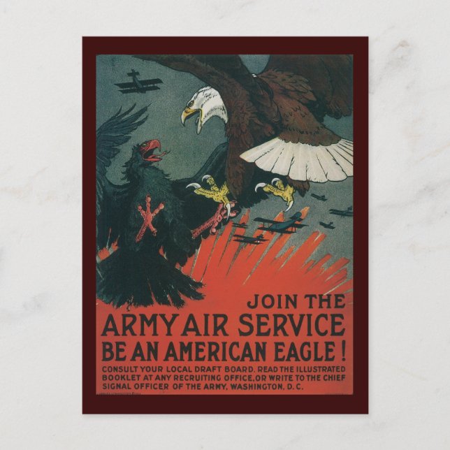 American Eagle World War 2 Postcard (Front)