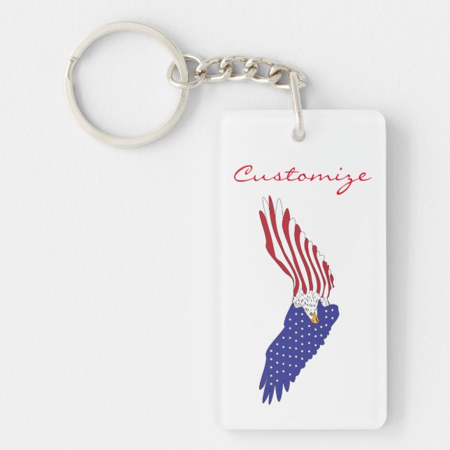 American Eagles Thunder_Cove Patriotic 4th of July Keychain (Front)