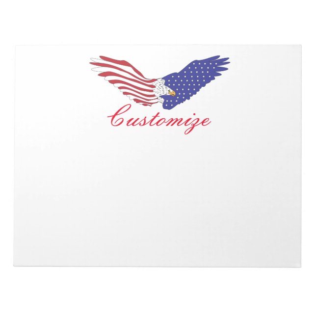 American Eagles Thunder_Cove Patriotic 4th of July Notepad (Front)