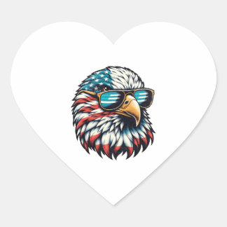 American Egale Heart Sticker
